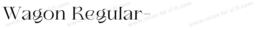 Wagon Regular字体转换